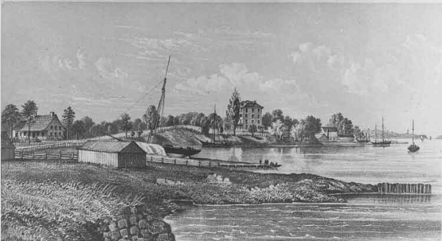 ships in gowanus bay-1867-Brooklyn Public Library