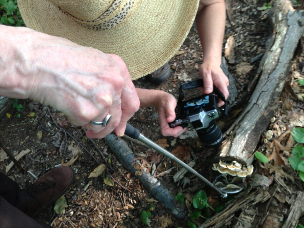 diane holding mirror