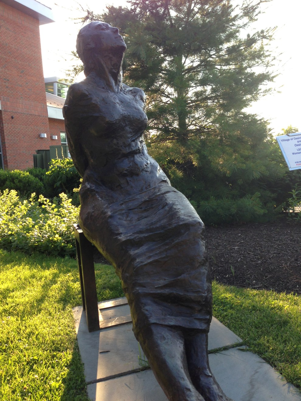 woman library sculpture