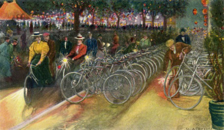 Cyclists in New York, 1890s