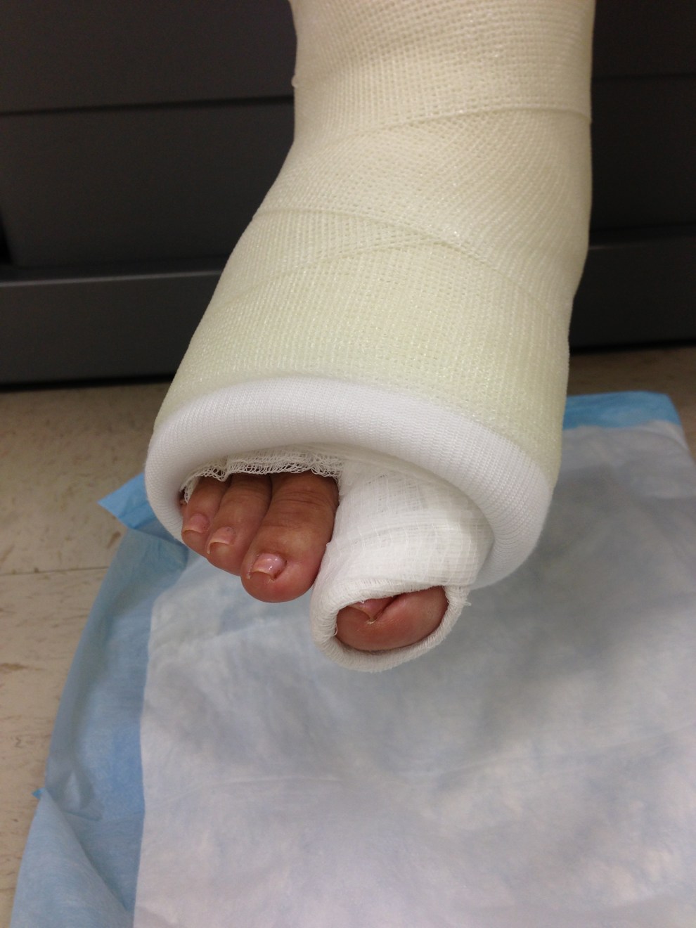 bandaged foot